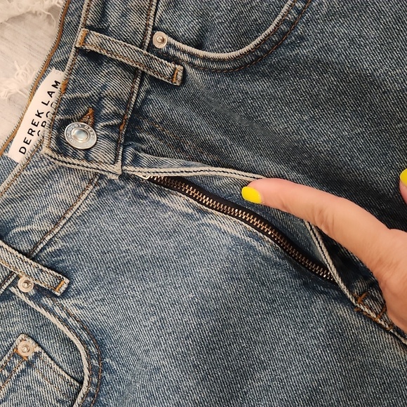 Derek Lam Medium Wash Casual Midi Skirt Size 28! - Picture 9 of 13